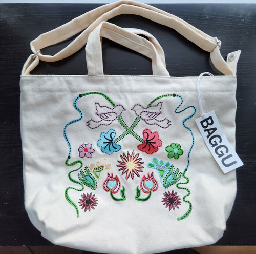 Nwt baggu embroidered - baggu, birds